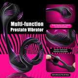 Remote Control 4-in-1 Vibrating Cock Ring & Prostate Massager with Anal Plug - AVYXO