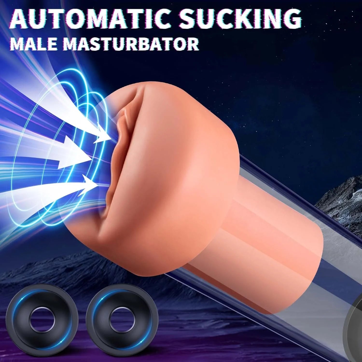 Upgraded Automatic Penis Pump LED Display Dick Vacuum Pump for ED Penis Extension Enlargement Trainer - AVYXO