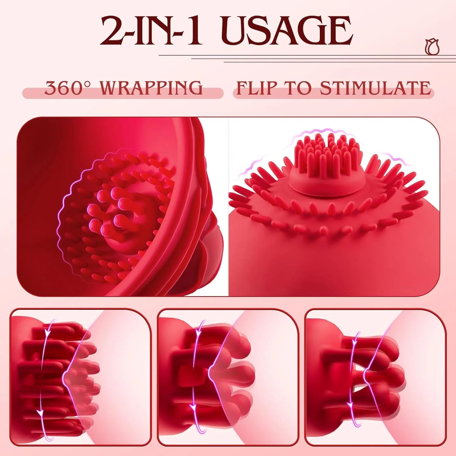 Discover the pleasure of our Rose Sex Toy Sucking Stimulator. Wireless, with 10 powerful vibration and rotation modes - AVYXO