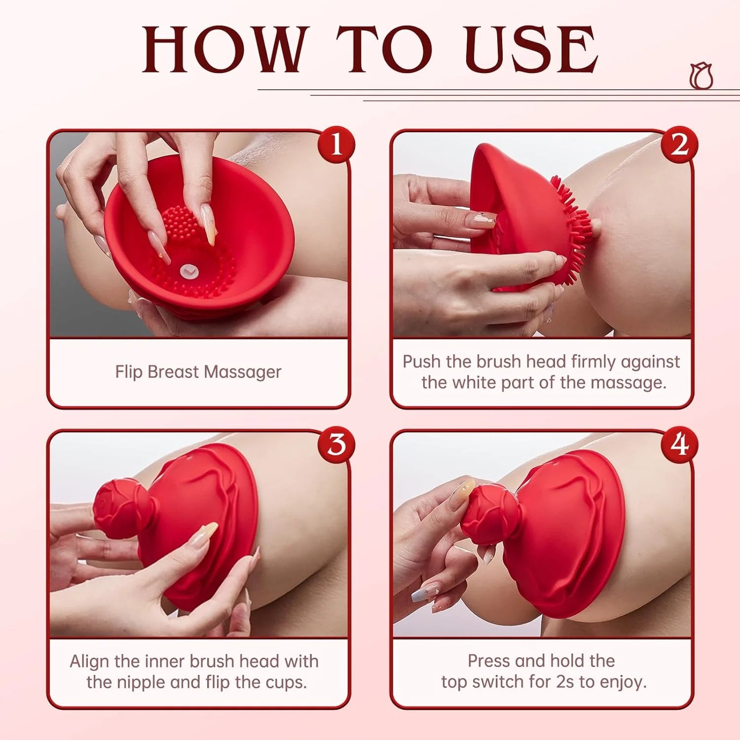 Discover the pleasure of our Rose Sex Toy Sucking Stimulator. Wireless, with 10 powerful vibration and rotation modes - AVYXO