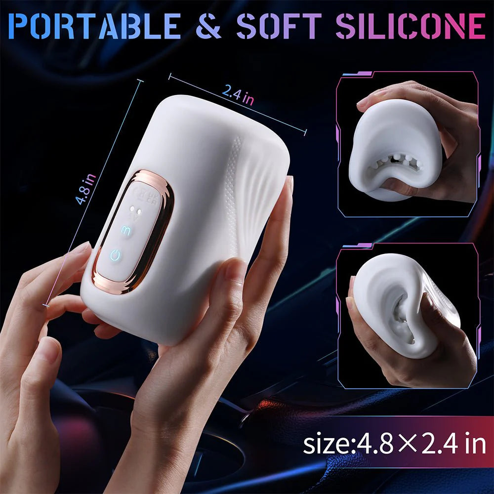 Automatic Male Masturbators Sex Toy - Male Sex Toys for Penis Stroker with 10 Tapping & 10 Vibrating Modes - AVYXO