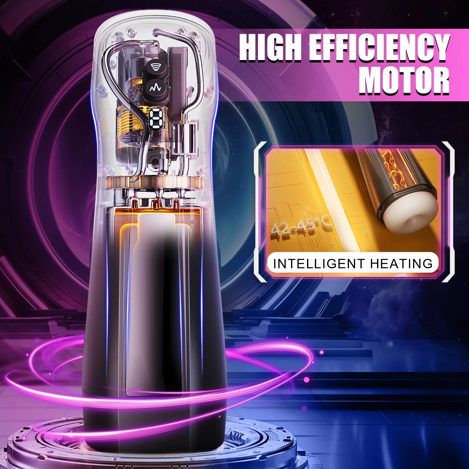 Automatic Male Masturbation Cup - Swivel, Thrust, 7 Sucking & Shock Modes - AVYXO