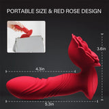 Thrusting Prostate Massager Rose Toy Vibrator - 2 in 1 Anal Plug Vibrators Sex Toys - AVYXO
