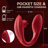 Remote Control Vibrator,Sex Toys for Couples with 10 Licking and Vibration Modes,Female Clitoris G-Spot Vibrating Stimulator - AVYXO