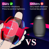 Male Masturbator Sex Toys for Men - Squeezable Penis Training Vibrator with 10 Vibration Modes Pocket Pussys - AVYXO