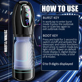 Automatic Male Masturbation Cup - 9 Telescopic + Rotating Modes - AVYXO