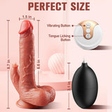 Realistic Vibrating Squirting Dildo for Women - 8.9 inch Ejaculating Dildos Vibrator with 7 Vibration 7 Licking Modes for Clitoral G Spot Stimulation - AVYXO