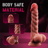 Realistic Manual Dildo for Women- 9.6" Fantasy Silicone Dildo with Strong Suction Cup - AVYXO