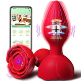 Vibrating Anal Plug Sex Toys -Silicone Vibrators Butt Plug with 9 Vibration Modes APP Remote Control Vibrator - AVYXO