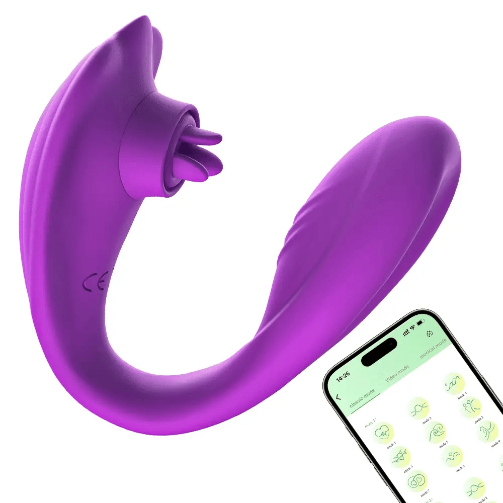 EllaVibe - APP Control, Clitoral Licking G Spot Vibrator with 20 Modes - AVYXO
