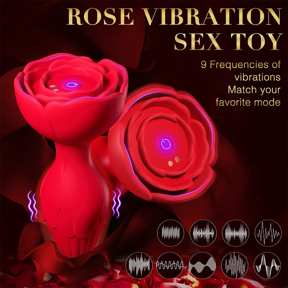 Vibrating Anal Plug Sex Toys -Silicone Vibrators Butt Plug with 9 Vibration Modes APP Remote Control Vibrator - AVYXO