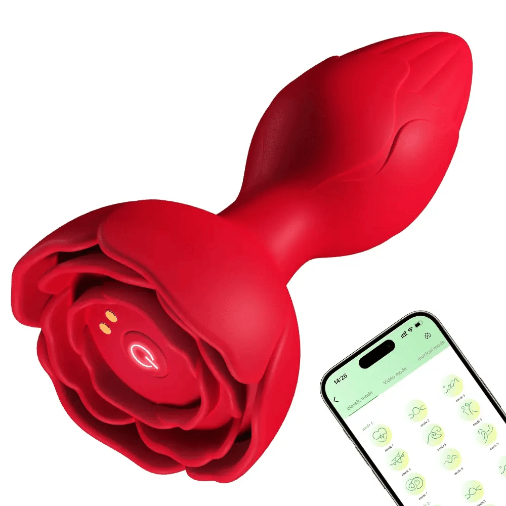 Vibrating Anal Plug Sex Toys -Silicone Vibrators Butt Plug with 9 Vibration Modes APP Remote Control Vibrator - AVYXO