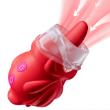 AAVIBE 2-in-1 Rose Vibrator: Stimulate Clitoral Pleasure with 10 Tongue-Licking Modes - AVYXO