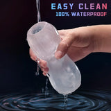 Dual-Orifice Male Masturbator - Super Elastic TPE Sleeve - AVYXO