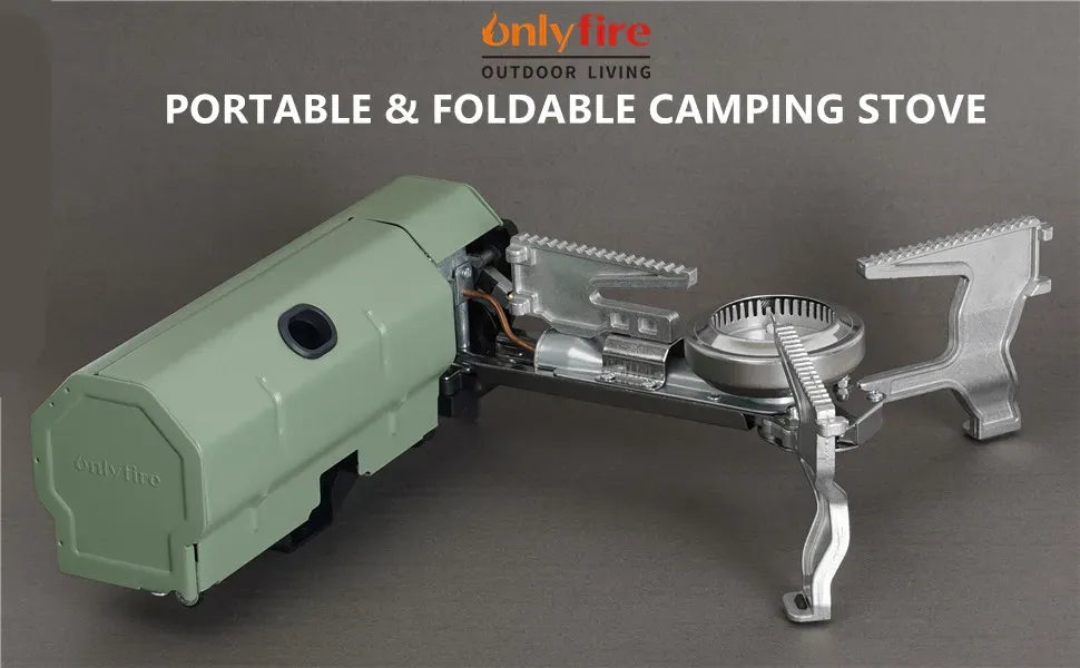 Foldable Camping Butane Stove, Portable Camping Stove Outdoor Gas Stove with Storage Bag suitable for Picnic, Backpacking Hiking, Adventure, Home Travel, Outdoor Patio, RV Trip - AVYXO