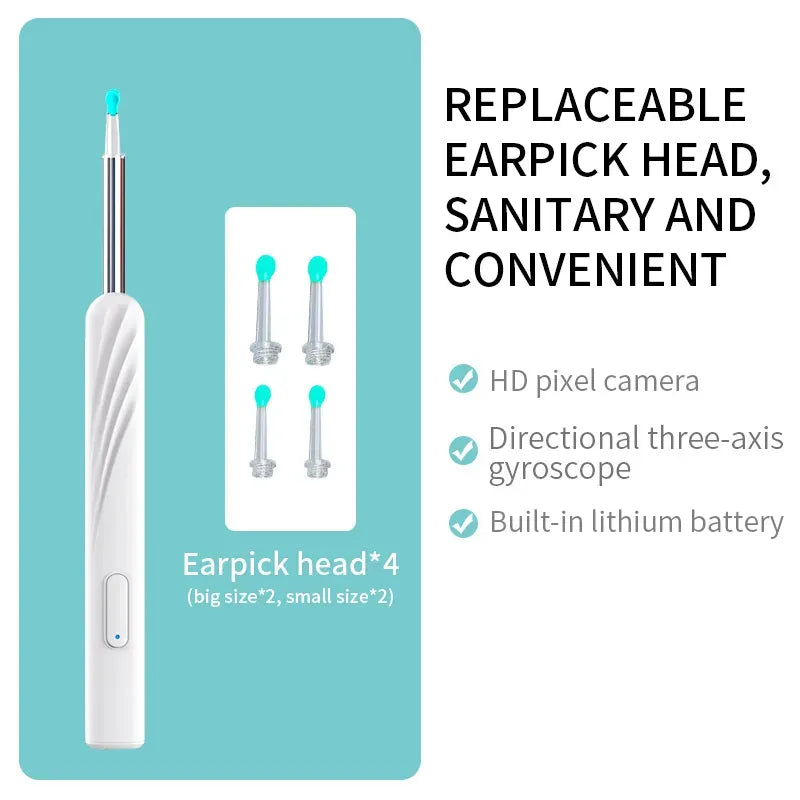 WiFi Link NE16 Hard Visual Ear Digging Spoon Ear Digging Spoon Wireless Cleaning Endoscope High Definition Ear Collecting Tool - AVYXO