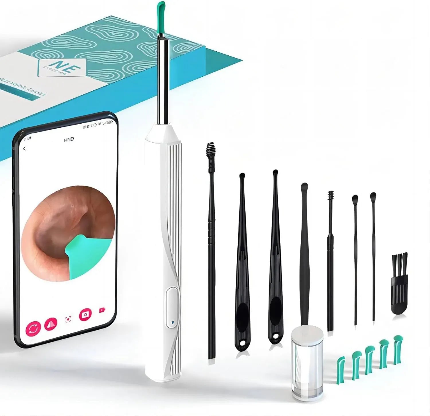 WiFi Link NE16 Hard Visual Ear Digging Spoon Ear Digging Spoon Wireless Cleaning Endoscope High Definition Ear Collecting Tool - AVYXO