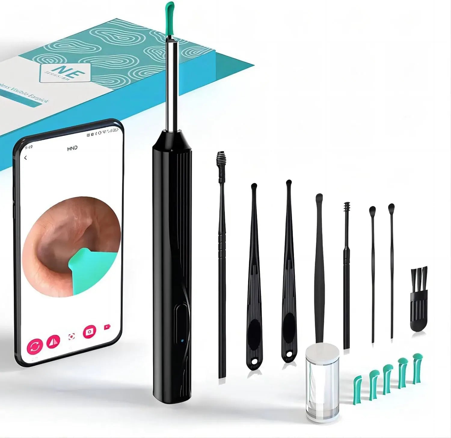 WiFi Link NE16 Hard Visual Ear Digging Spoon Ear Digging Spoon Wireless Cleaning Endoscope High Definition Ear Collecting Tool - AVYXO