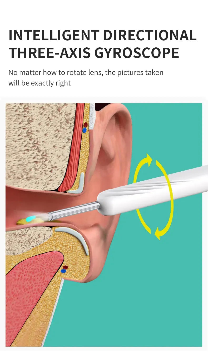 WiFi Link NE16 Hard Visual Ear Digging Spoon Ear Digging Spoon Wireless Cleaning Endoscope High Definition Ear Collecting Tool - AVYXO