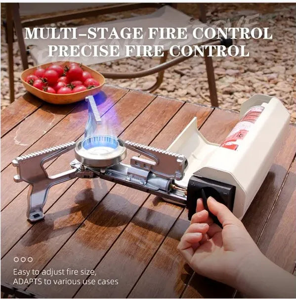 Foldable Camping Butane Stove, Portable Camping Stove Outdoor Gas Stove with Storage Bag suitable for Picnic, Backpacking Hiking, Adventure, Home Travel, Outdoor Patio, RV Trip - AVYXO