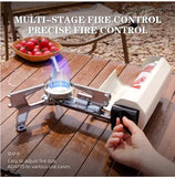 Foldable Camping Butane Stove, Portable Camping Stove Outdoor Gas Stove with Storage Bag suitable for Picnic, Backpacking Hiking, Adventure, Home Travel, Outdoor Patio, RV Trip - AVYXO