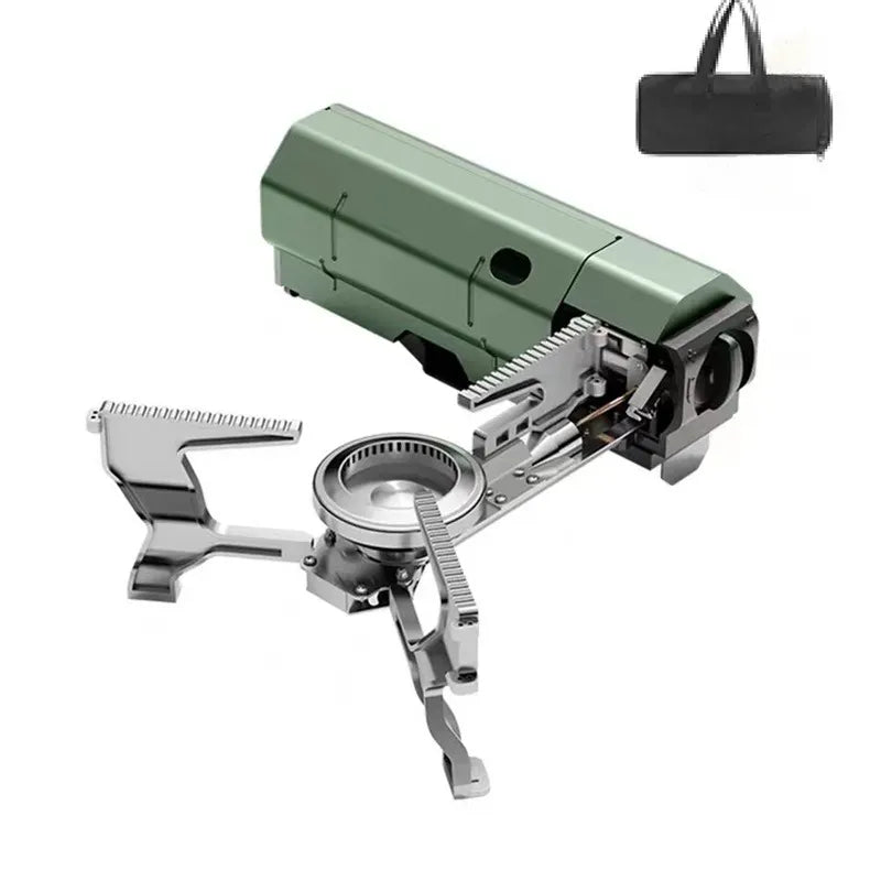 Foldable Camping Butane Stove, Portable Camping Stove Outdoor Gas Stove with Storage Bag suitable for Picnic, Backpacking Hiking, Adventure, Home Travel, Outdoor Patio, RV Trip - AVYXO
