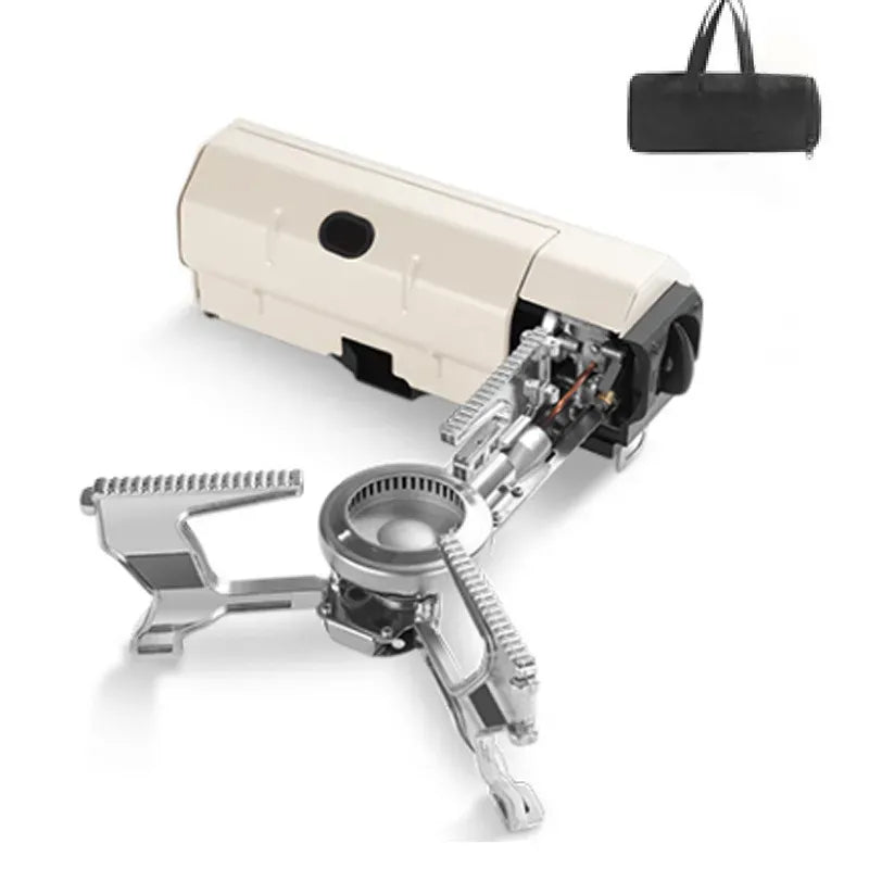 Foldable Camping Butane Stove, Portable Camping Stove Outdoor Gas Stove with Storage Bag suitable for Picnic, Backpacking Hiking, Adventure, Home Travel, Outdoor Patio, RV Trip - AVYXO