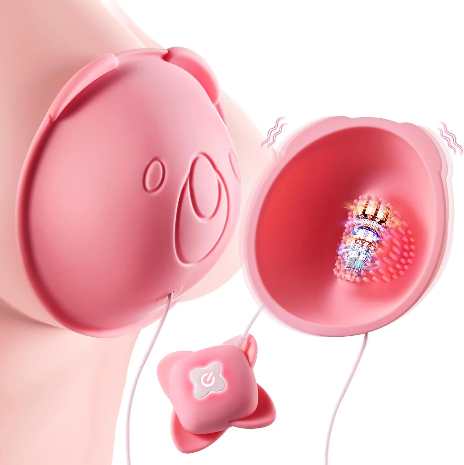PreviousNext Nipple Toy Vibrator, Vibrating Nipple Clamps Sucking Stimulator Massager with 10 Powerful Vibration - AVYXO