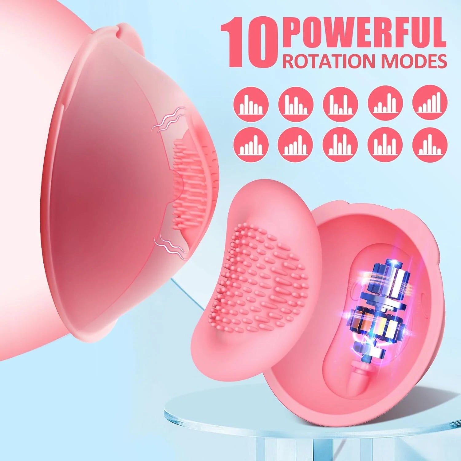 PreviousNext Nipple Toy Vibrator, Vibrating Nipple Clamps Sucking Stimulator Massager with 10 Powerful Vibration - AVYXO