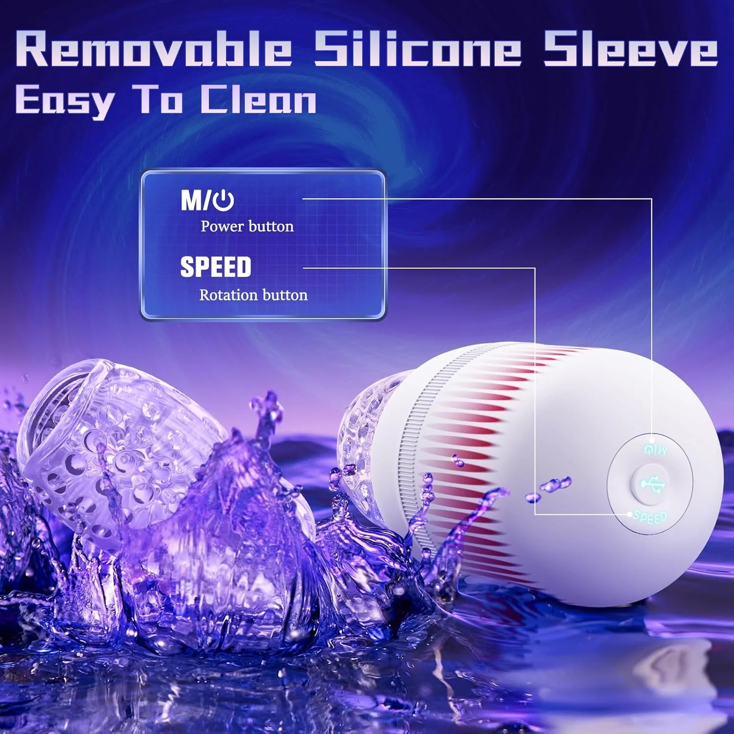 Portable Male Sex Toy - Automatic Masturbator, 4 Speed & 12 Modes - AVYXO