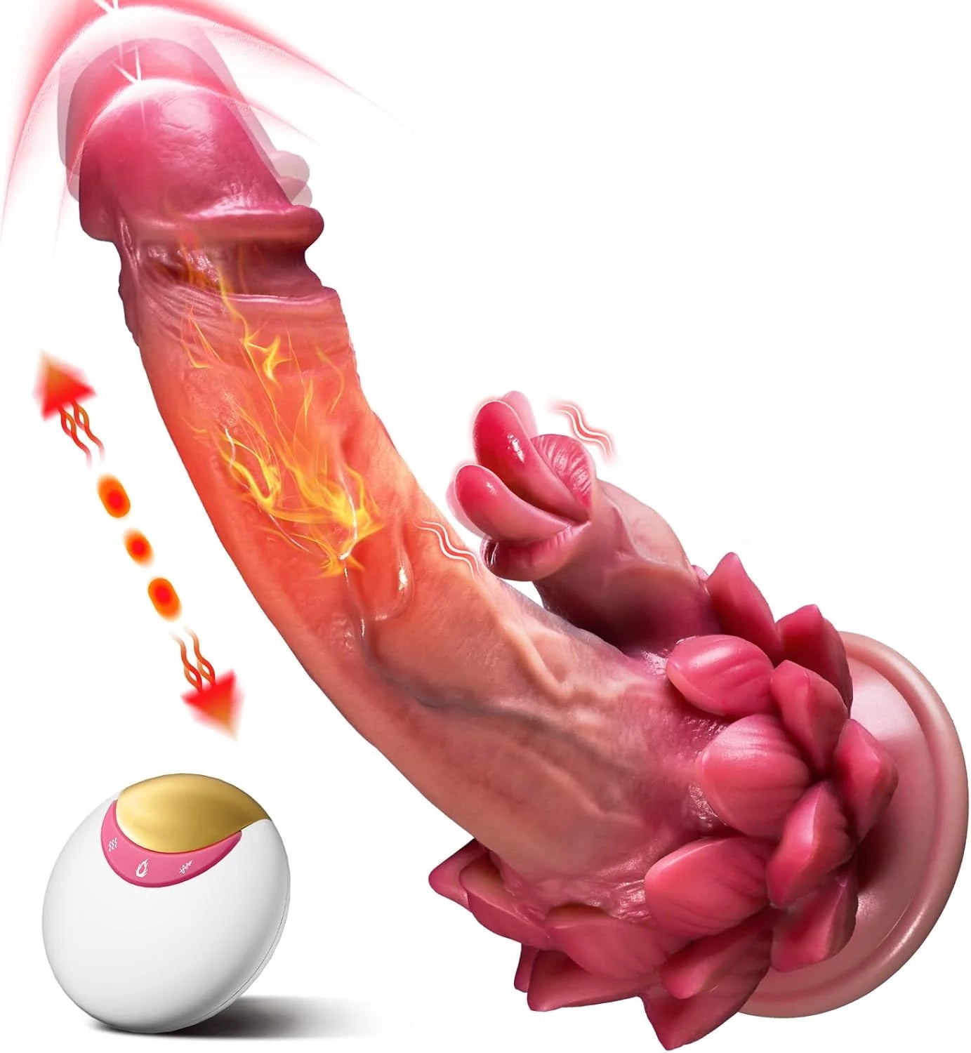 Sitting Lotus Thrusting Dildo - 8 Thrusting & Licking Modes - AVYXO