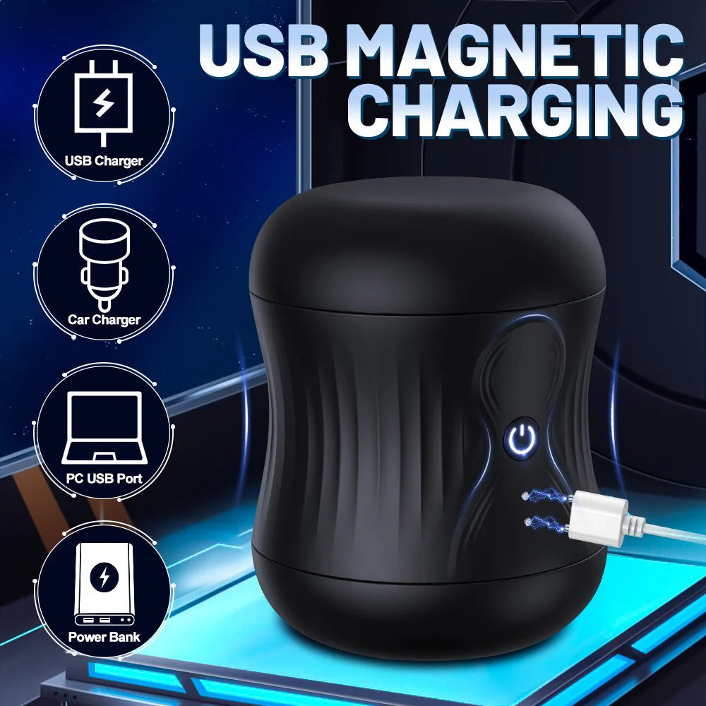 Vibrating Male Masturbator - 12 Vibration Modes, Oral Sex Pleasure - AVYXO