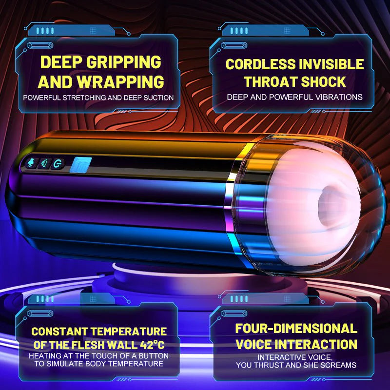 Automatic Sucking Male Masturbator - 5 Sucking & 10 Vibration Modes - AVYXO