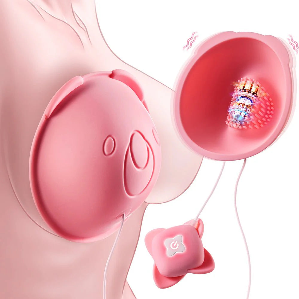 Vibrator Nipple Sex Toys for Women - Vibrating Nipple Clamps with 10 Powerful Vibration Modes Sucking Stimulator Massager - AVYXO