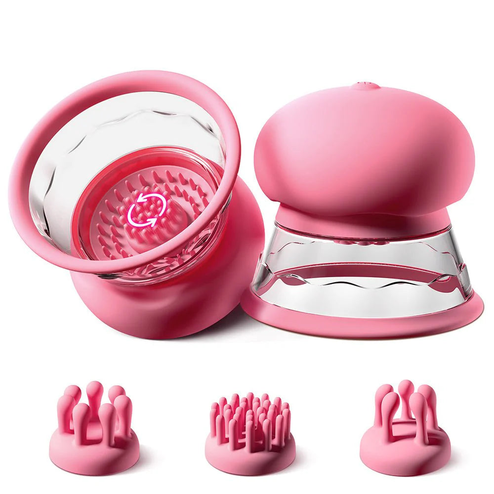 AAV BlissBuds Clamps - 3 Brush Heads Nipple Vibrator - AVYXO