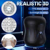Vibrating Male Masturbator - 12 Vibration Modes, Oral Sex Pleasure - AVYXO