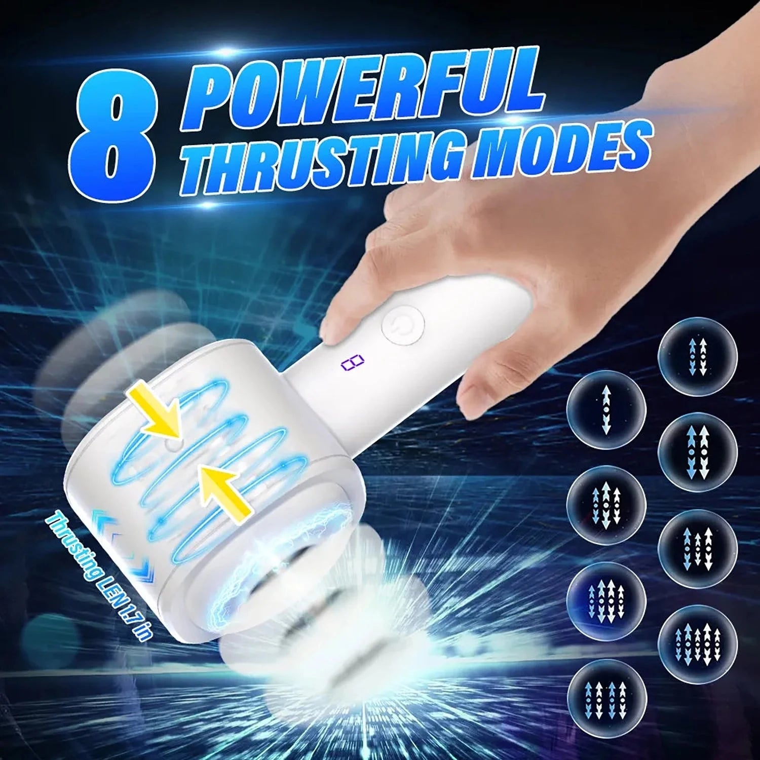 1pc Self-Retractable Male Endurance Trainer - 8 Thrust & Vibration Modes - coolibbey