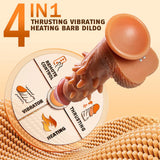 Thrusting Dildo Vibrator Sex Toys - 9" Realistic Dildos with 3 Thrusting & 9 Vibration Modes - AVYXO