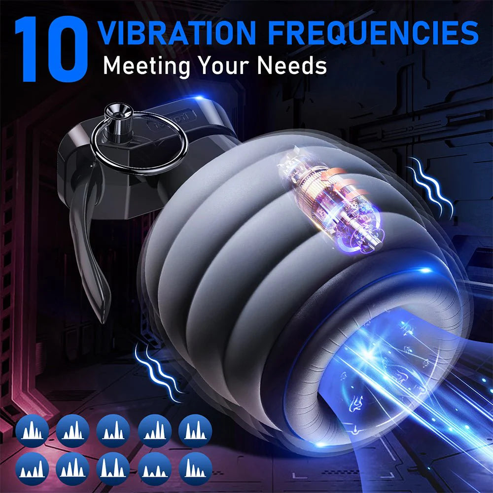 PreviousNext       Male Masturbator Male Sex Toys - Adult Toys Male Vibrator with 10 Vibrating Modes for Glans Training for black color - AVYXO