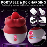 Rose Sex Toys Vibrator for Women - Adult Toys with 10 Vibrating & 10 Tongue Licking Modes - AVYXO