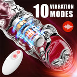 3.6 Inch Clear Cock Sleeve with 10 Vibrating Modes - AVYXO