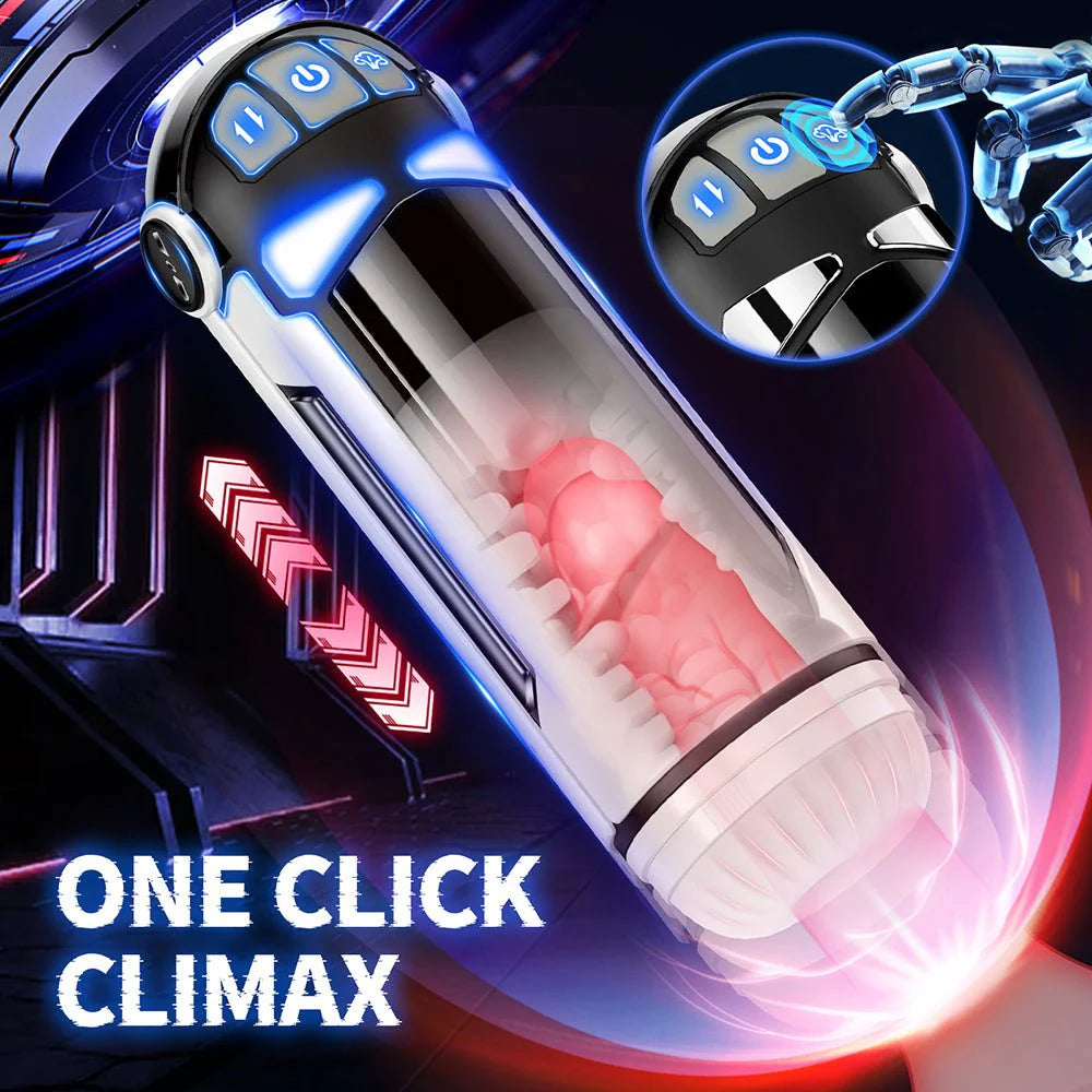 AAVibe Automated Male Sex Toy 4 Thrust Modes, 3D Sleeve, Heating. Hands-Free Pleasure for Men - AVYXO