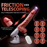 Silicone Electric Dildo Vibrator - 3-in-1 Vibration, Warming, Swing Mode - AVYXO