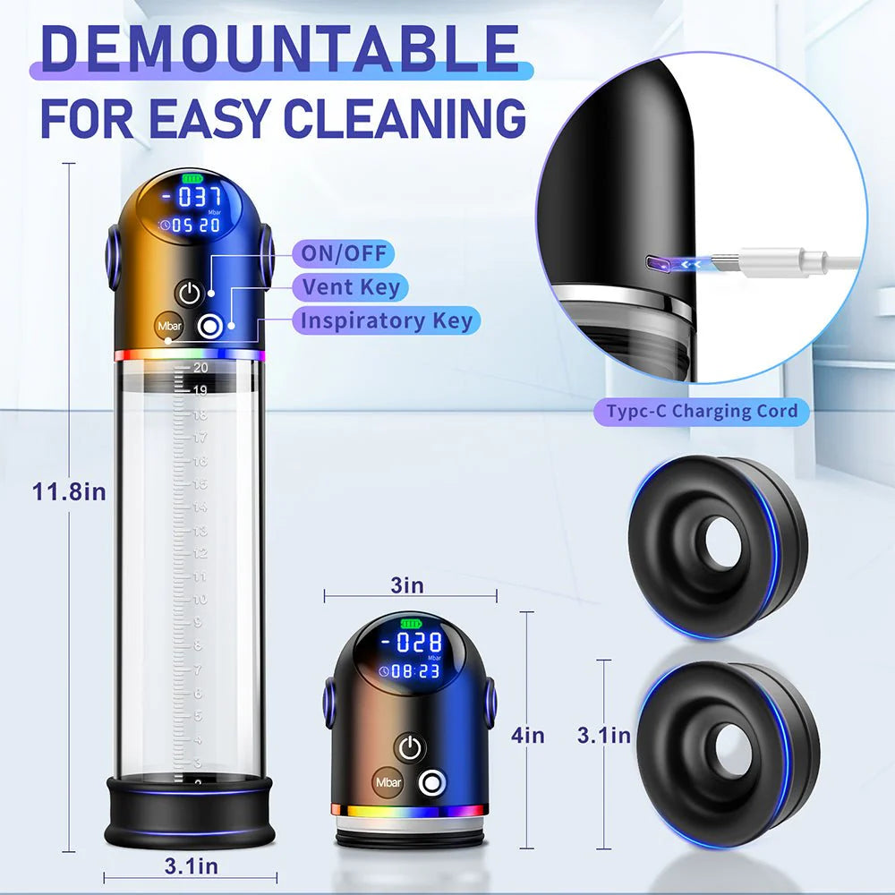 Automatic Penis Pump with 4 Suction Modes for Enlargement - AVYXO