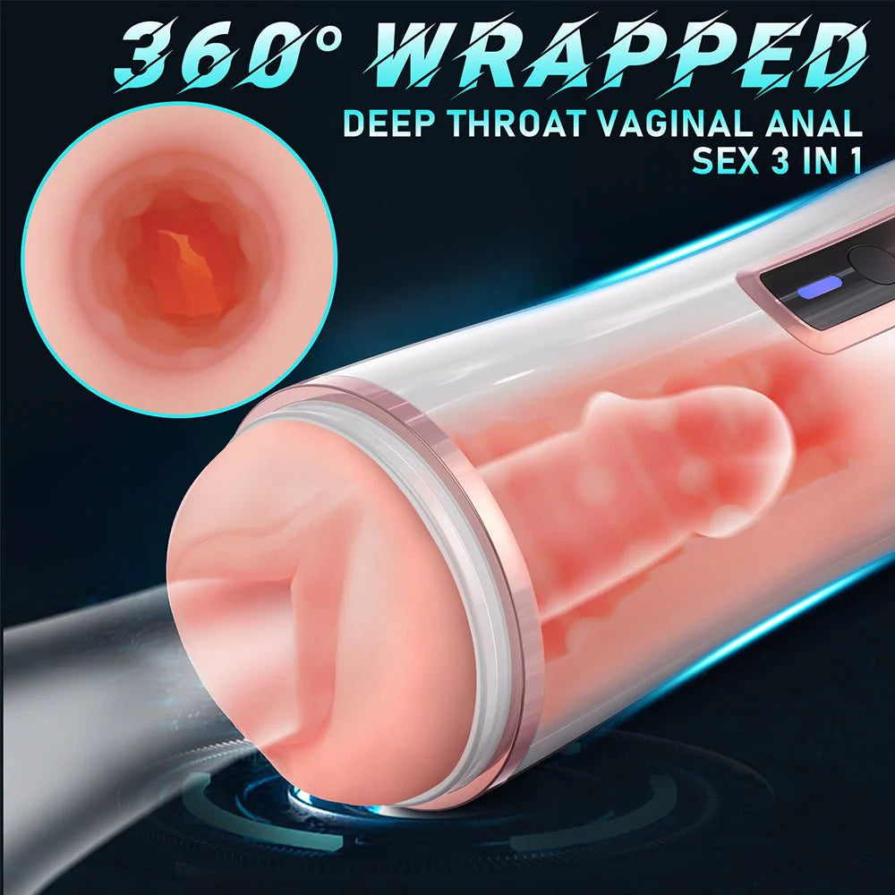 PreviousNext        Automatic Male Masturbator Cup - Hands Free Masturbators Stroker with 10 Vibrating Modes Male Pleasure Blowjob Machine - AVYXO