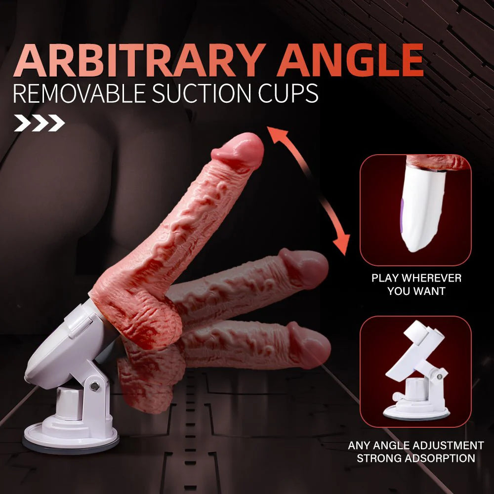 Silicone Electric Dildo Vibrator - 3-in-1 Vibration, Warming, Swing Mode - AVYXO