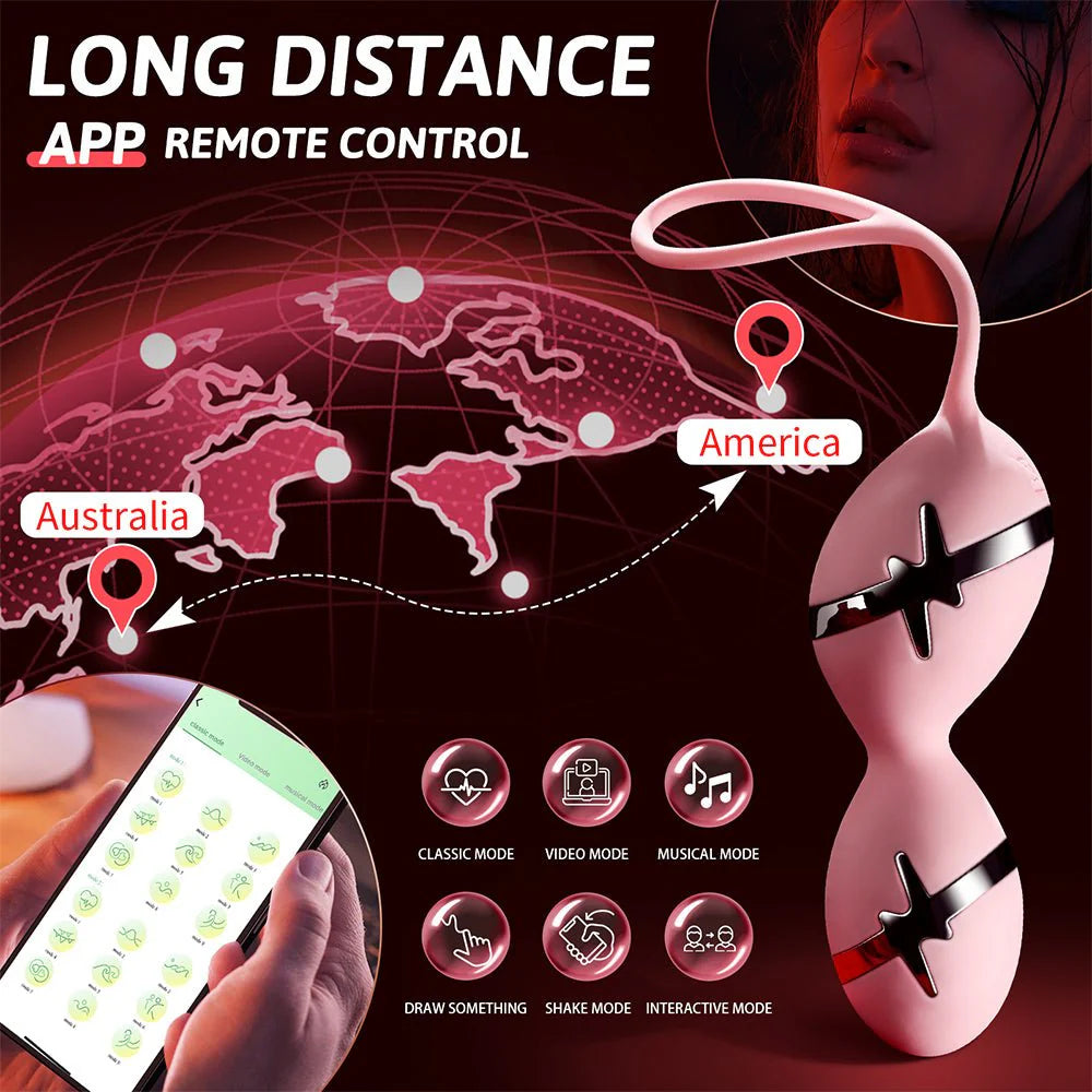APP Remote Control Electroshock jumping egg strong shock force adult erotic sex toys couples conditioning, anal adult men and women toys - AVYXO