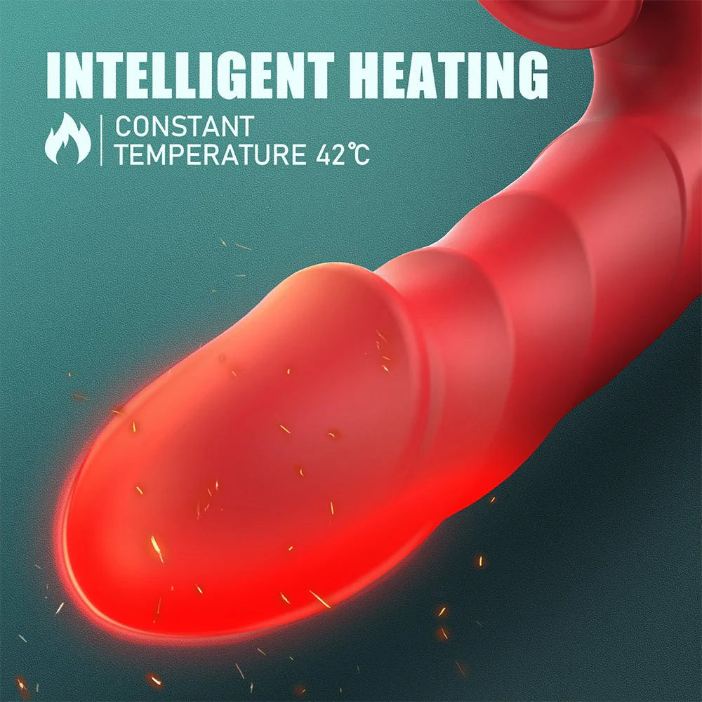 Thrusting Dildo for Women Adult Toys G Spot Vibrator Clitoral Stimulator with 10 Tongue Licking & 10 Vibrating Modes & Heating Function - AVYXO