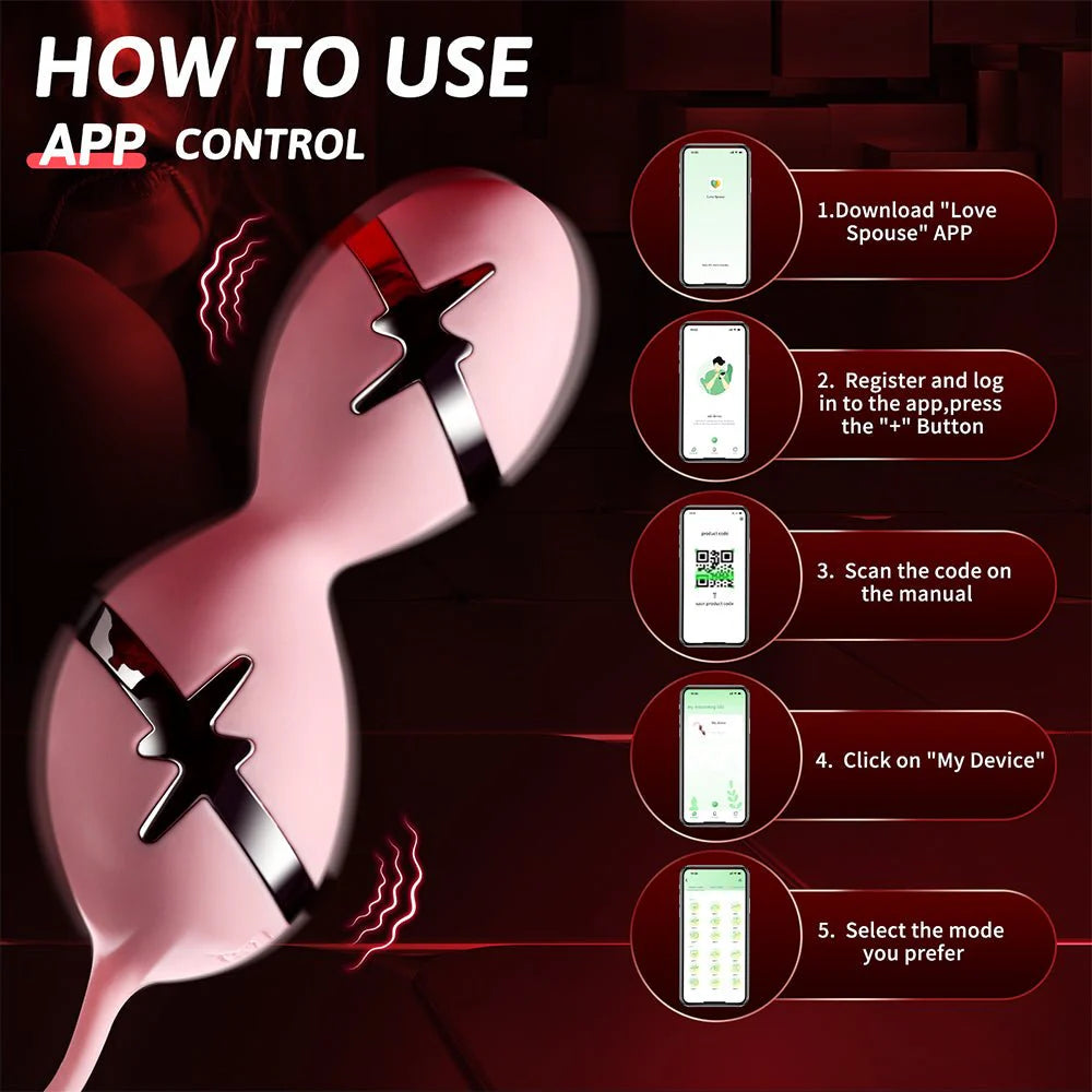 APP Remote Control Electroshock jumping egg strong shock force adult erotic sex toys couples conditioning, anal adult men and women toys - AVYXO