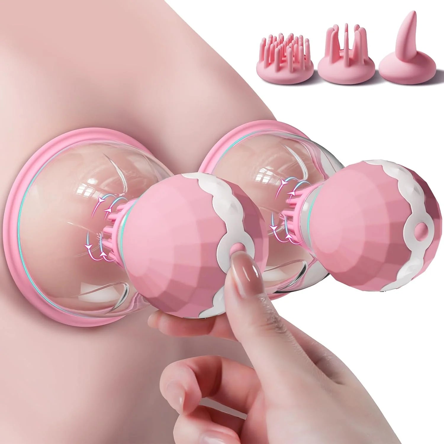 Sex Toys Nipple Vibrator for Women,Breast Suckers Massager with 10 Modes Vibrators & 360°Rotation Stimulation Nipple Clamps Strong Sucking Vibrater Adult Sexual Pleasure Toy for Female Couples Games - AVYXO